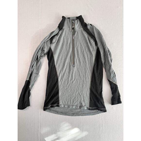 Smartwool Gray/Black Half Zip 1/2 Zip 100% Wool Womens Size - M - Picture 6 of 10